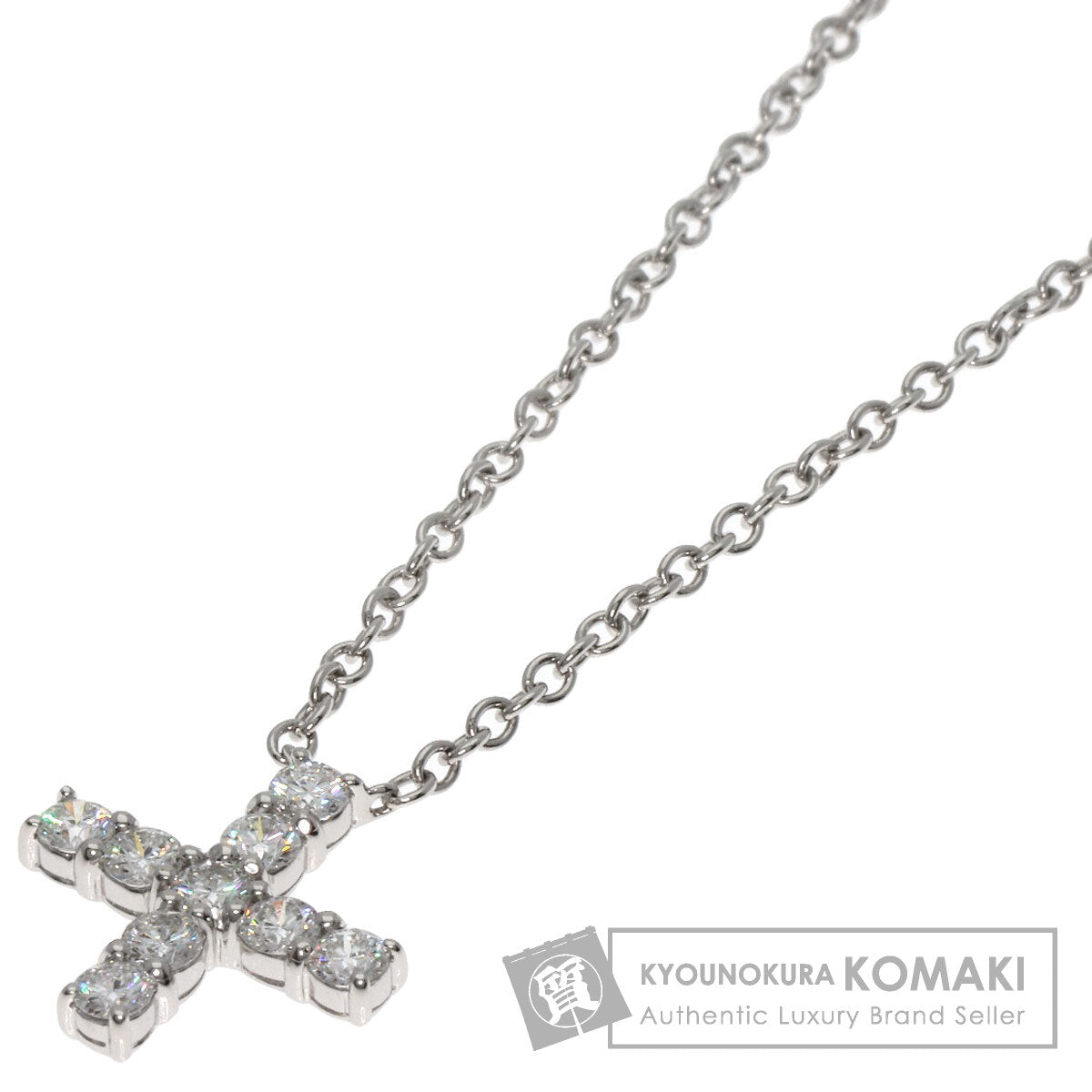 HARRY WINSTON   Necklace Minicross Diamond Platinum PT950 Ladies