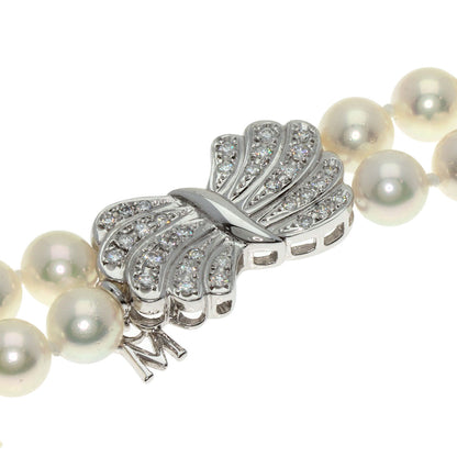 MIKIMOTO Pearl Pearl 2 series Necklace K18 White Gold Ladies [Used]