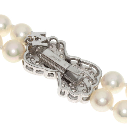 MIKIMOTO Pearl Pearl 2 series Necklace K18 White Gold Ladies [Used]