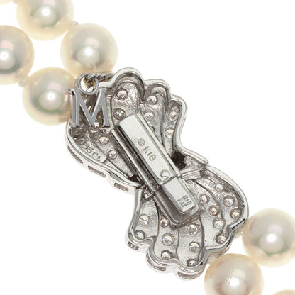 MIKIMOTO Pearl Pearl 2 series Necklace K18 White Gold Ladies [Used]