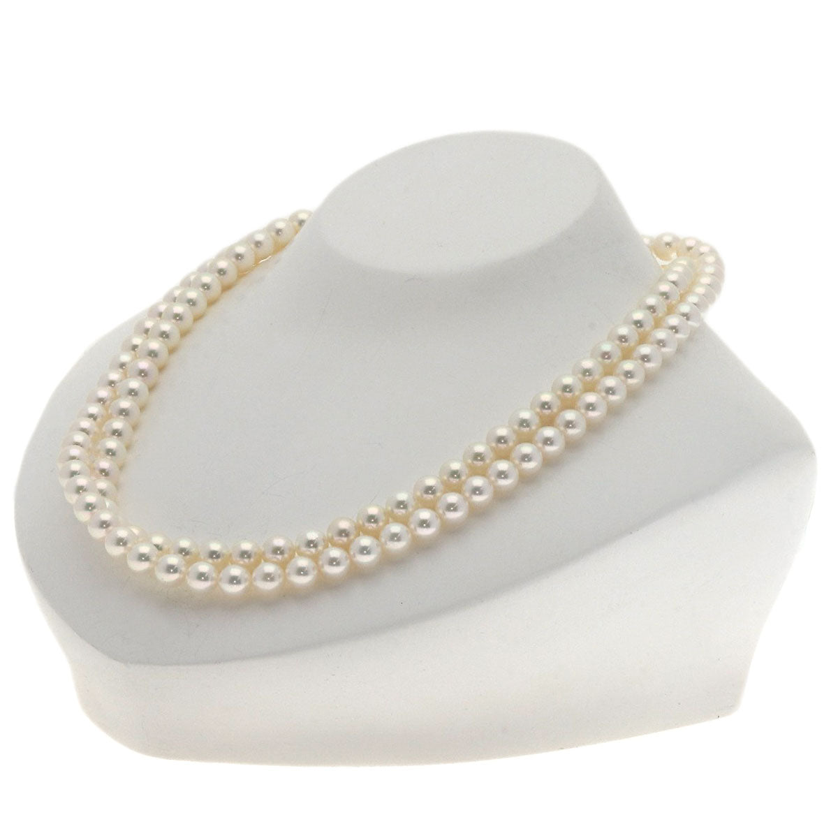 MIKIMOTO Pearl Pearl 2 series Necklace K18 White Gold Ladies [Used]