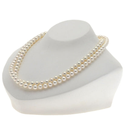 MIKIMOTO Pearl Pearl 2 series Necklace K18 White Gold Ladies [Used]