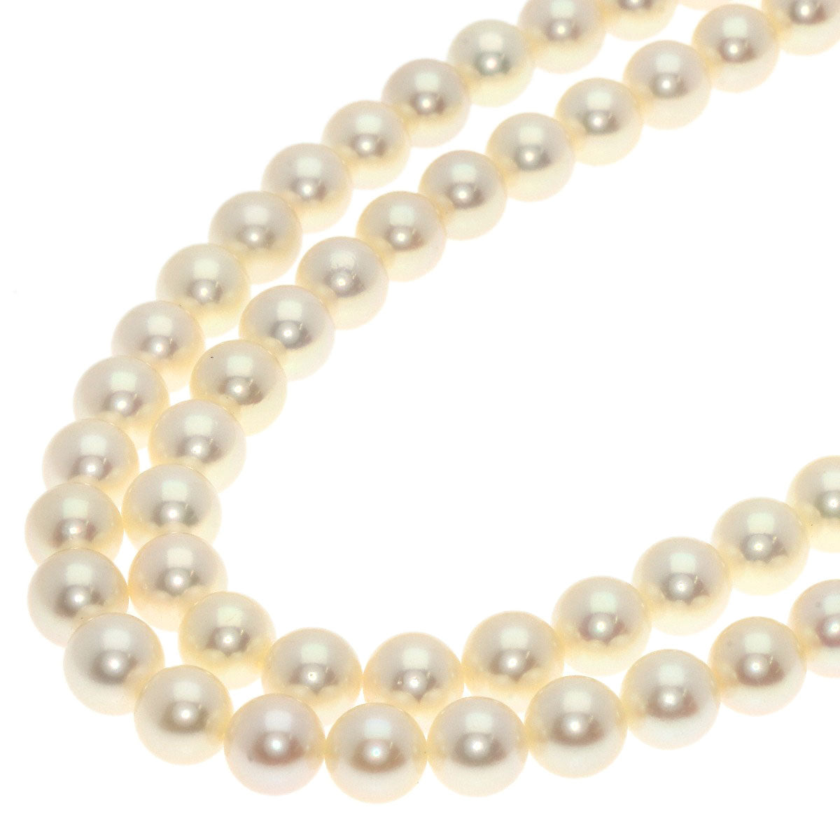 MIKIMOTO Pearl Pearl 2 series Necklace K14 White Gold Ladies [Used]
