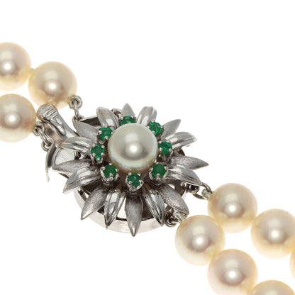 MIKIMOTO Pearl Pearl 2 series Necklace K14 White Gold Ladies [Used]