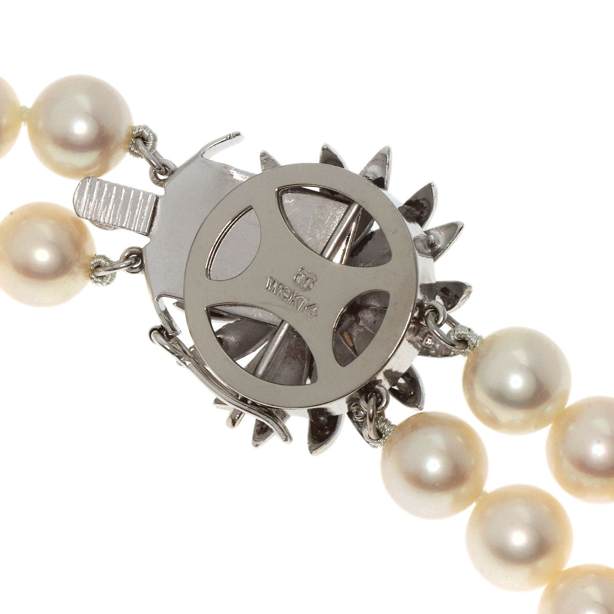 MIKIMOTO   Necklace Pearl Pearl 2 series K14 White Gold Ladies