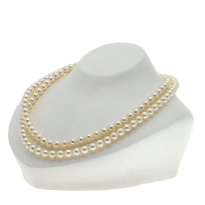 MIKIMOTO Pearl Pearl 2 series Necklace K14 White Gold Ladies [Used]