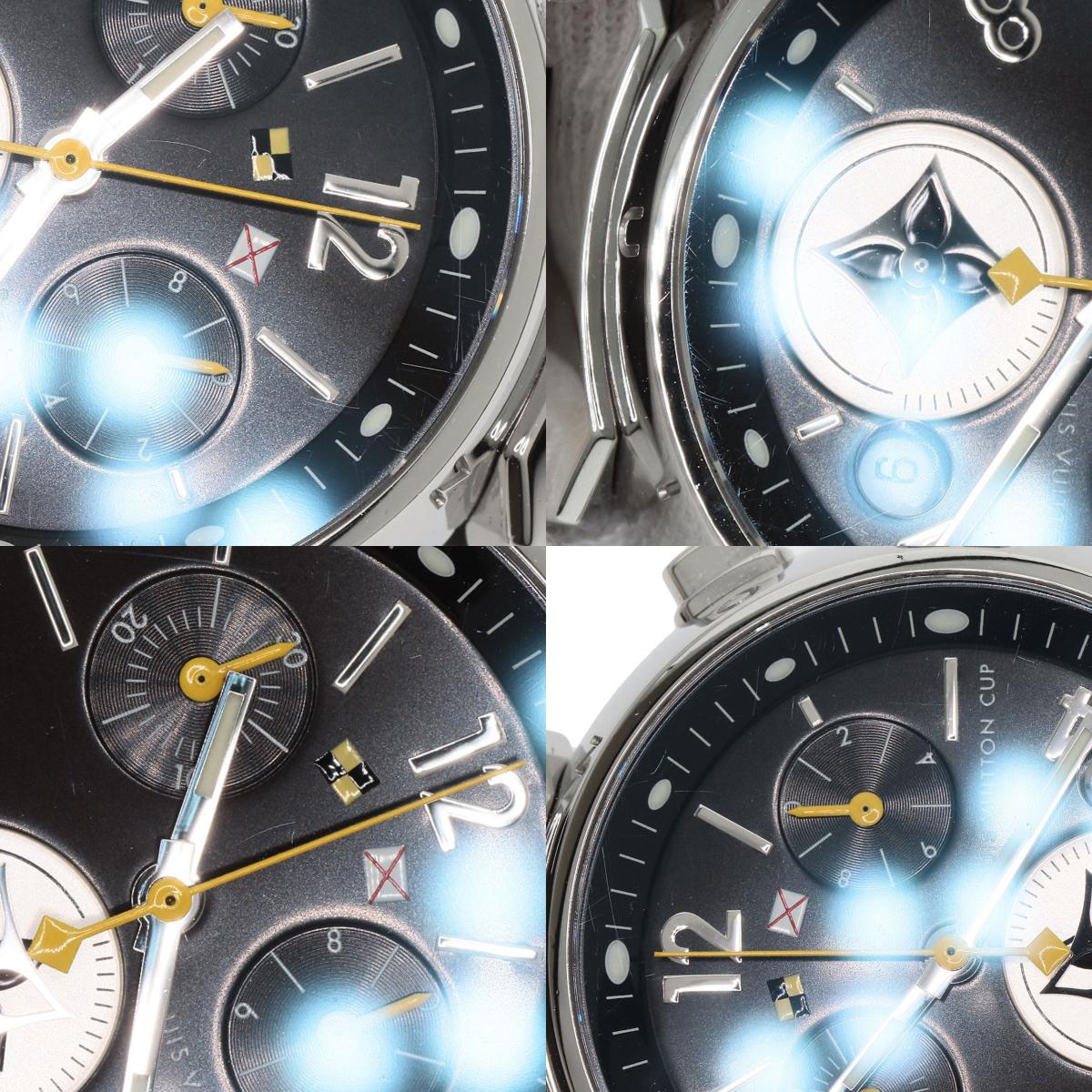 LOUIS VUITTON Tambour Lovely Cup Watches Q132G Stainless Steel/Rubber Ladies