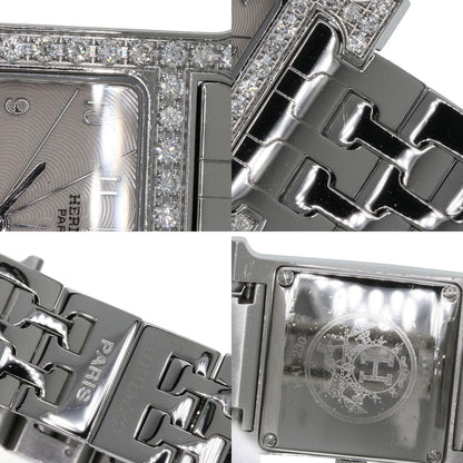 HERMES H Watch Bezel Diamond Watches HH1.230 Stainless Steel/Stainless Steel Ladies