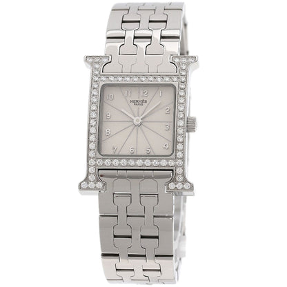 HERMES H Watch Bezel Diamond Watches HH1.230 Stainless Steel/Stainless Steel Ladies