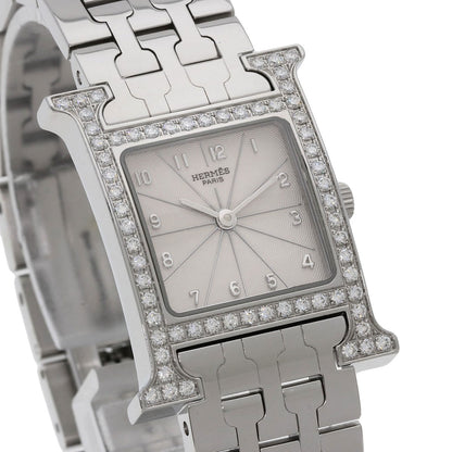 HERMES H Watch Bezel Diamond Watches HH1.230 Stainless Steel/Stainless Steel Ladies