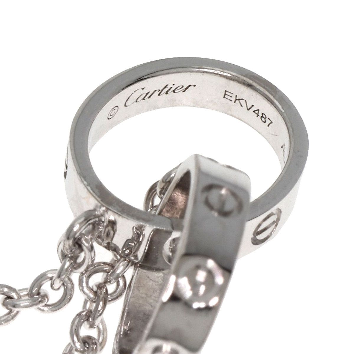 CARTIER   Necklace Baby love K18 White Gold Ladies