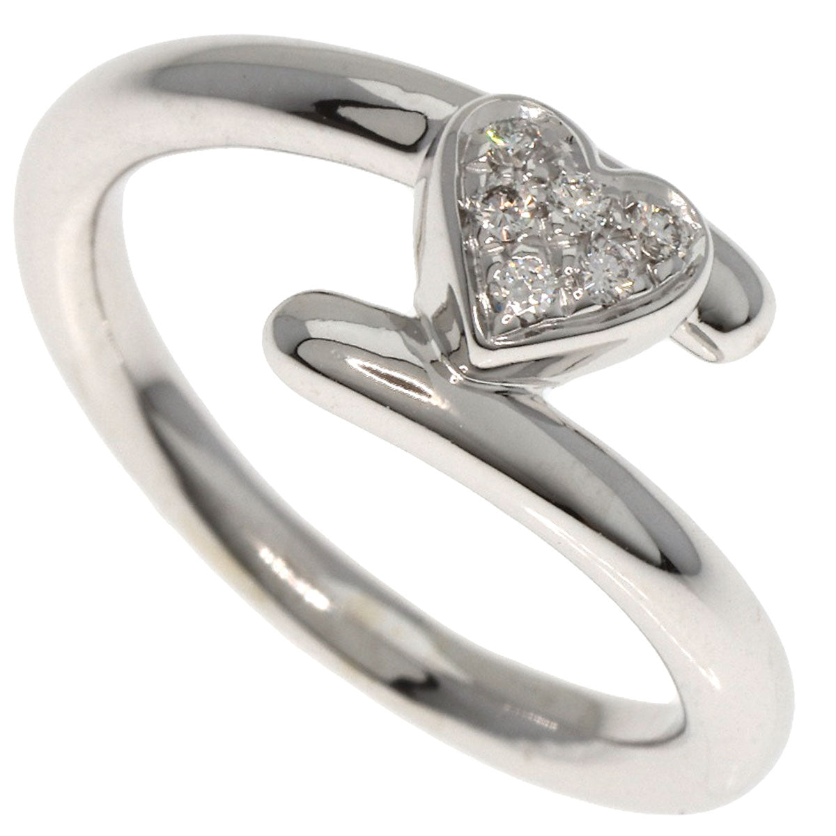 Damiani   Ring Heart Diamond K18 White Gold Ladies