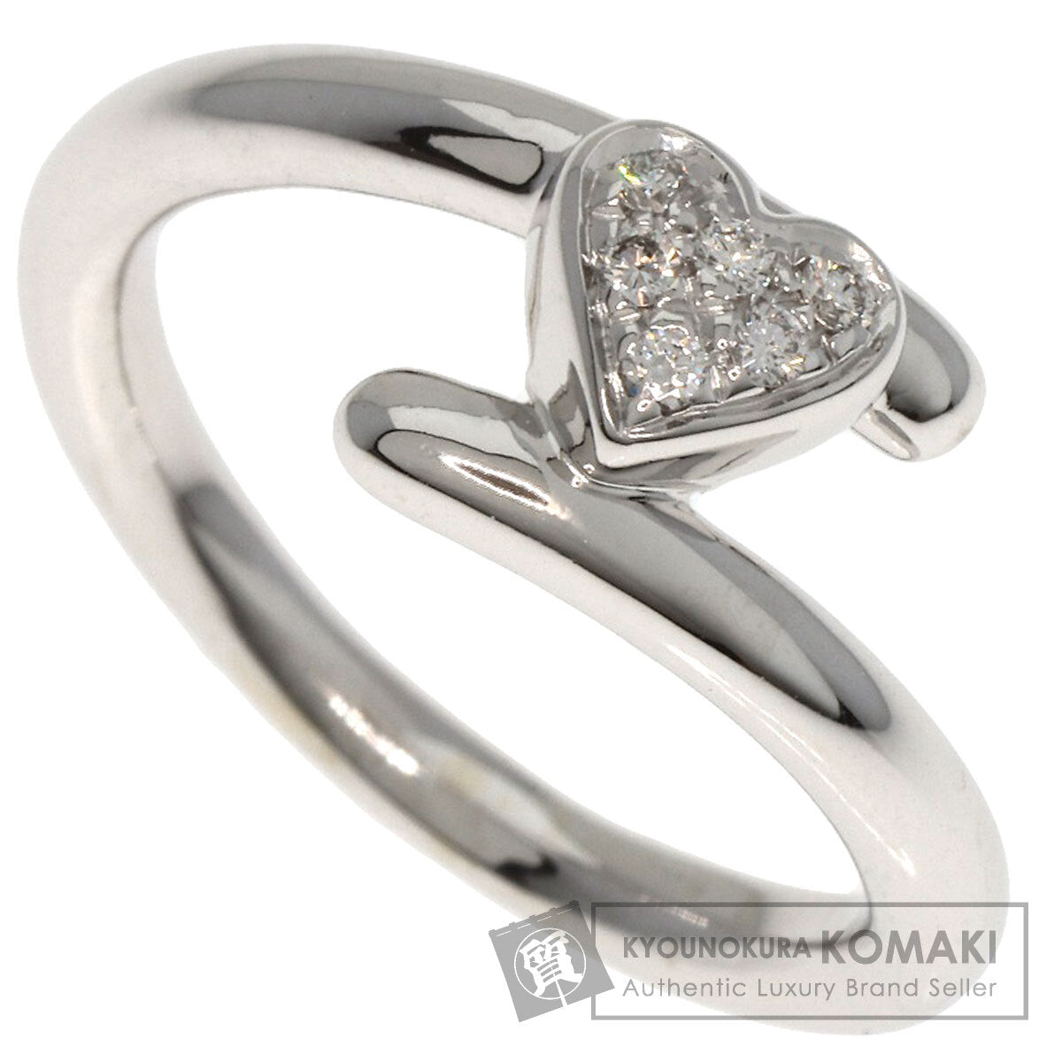 Damiani   Ring Heart Diamond K18 White Gold Ladies