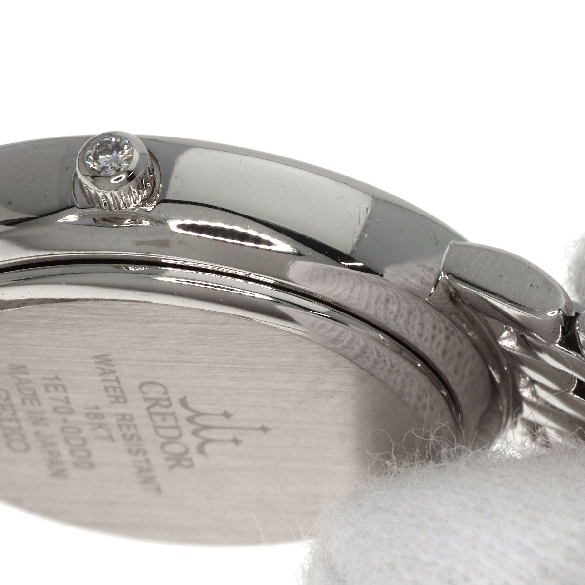 SEIKO CREDOR BezelDiamond Watches 1E70-0DD0 K18 White Gold/K18 White Gold Ladies
