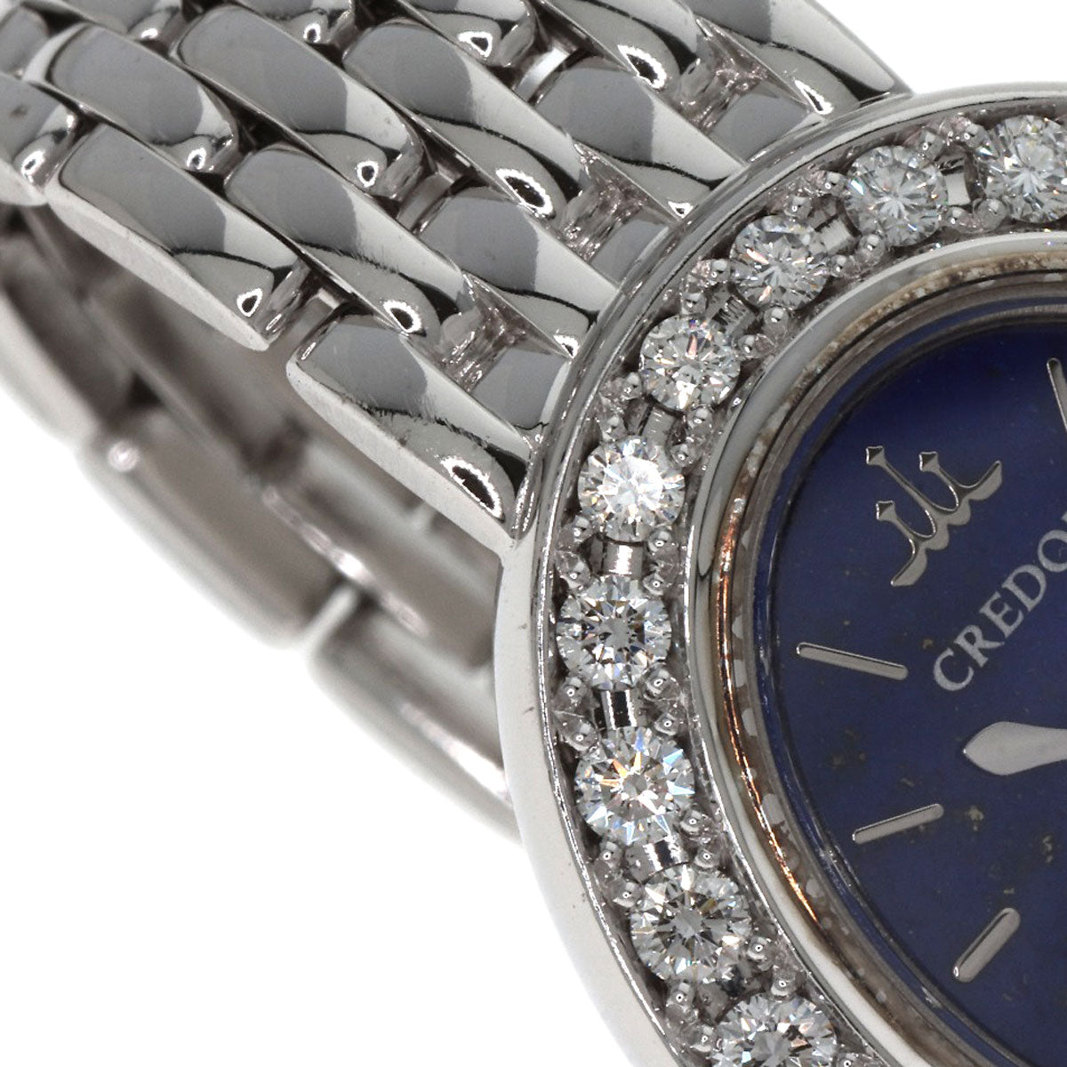 SEIKO CREDOR BezelDiamond Watches 1E70-0DD0 K18 White Gold/K18 White Gold Ladies