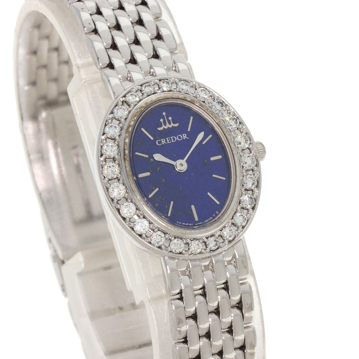 SEIKO CREDOR BezelDiamond Watches 1E70-0DD0 K18 White Gold/K18 White Gold Ladies