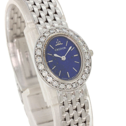 SEIKO CREDOR BezelDiamond Watches 1E70-0DD0 K18 White Gold/K18 White Gold Ladies