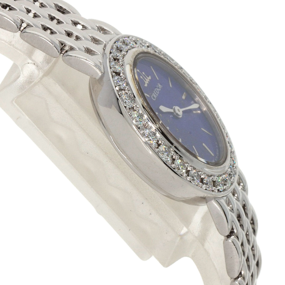 SEIKO CREDOR BezelDiamond Watches 1E70-0DD0 K18 White Gold/K18 White Gold Ladies