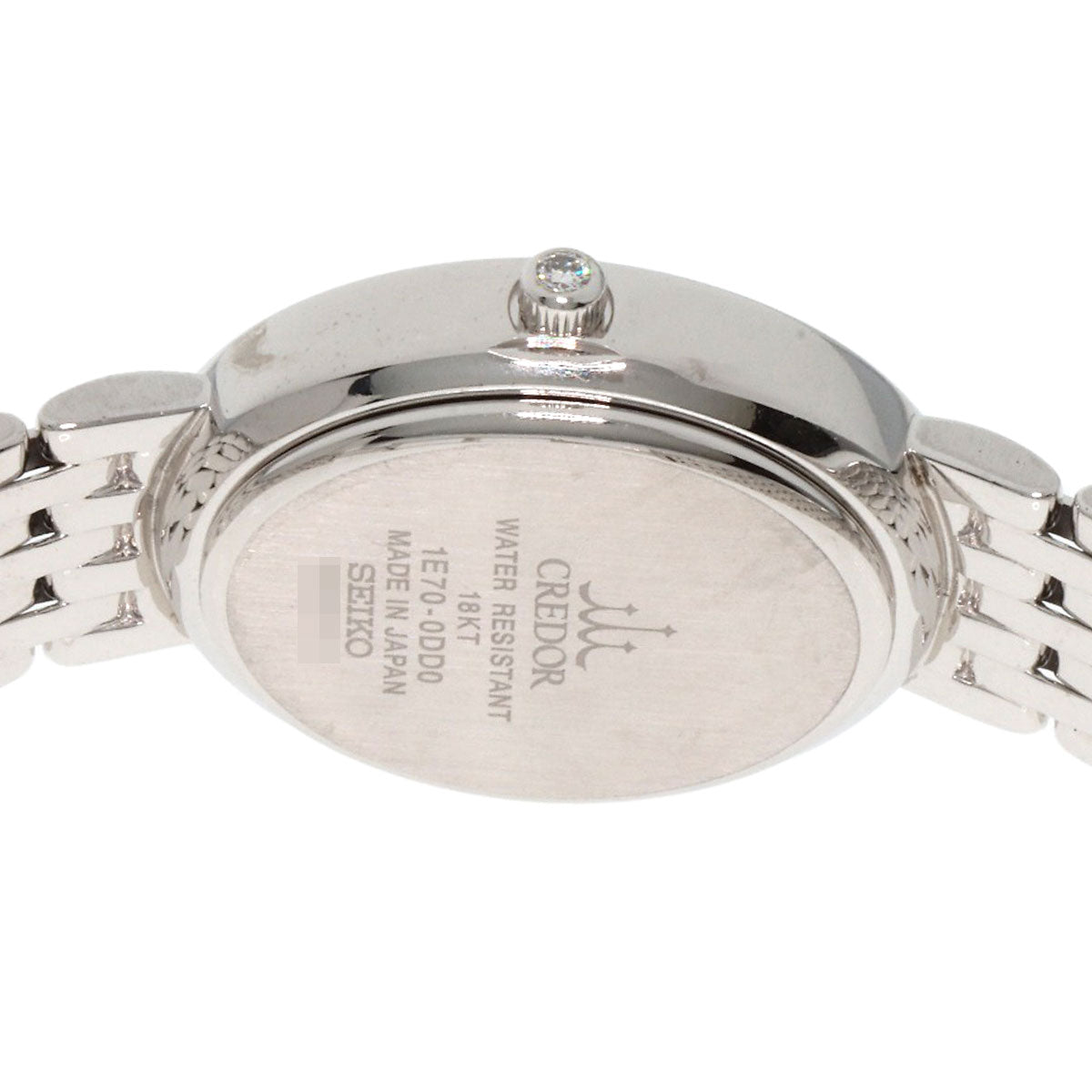 SEIKO CREDOR BezelDiamond Watches 1E70-0DD0 K18 White Gold/K18 White Gold Ladies