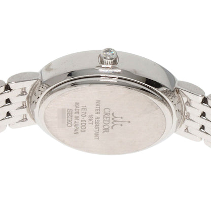 SEIKO CREDOR BezelDiamond Watches 1E70-0DD0 K18 White Gold/K18 White Gold Ladies