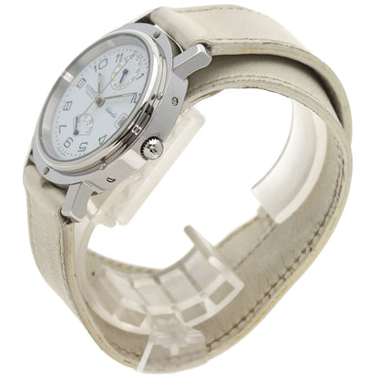 HERMES Clipper Power Reserve Watches CL5.710 Stainless Steel/Leather mens