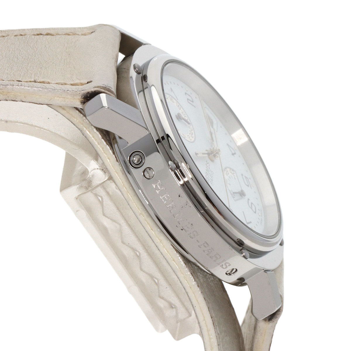 HERMES Clipper Power Reserve Watches CL5.710 Stainless Steel/Leather mens