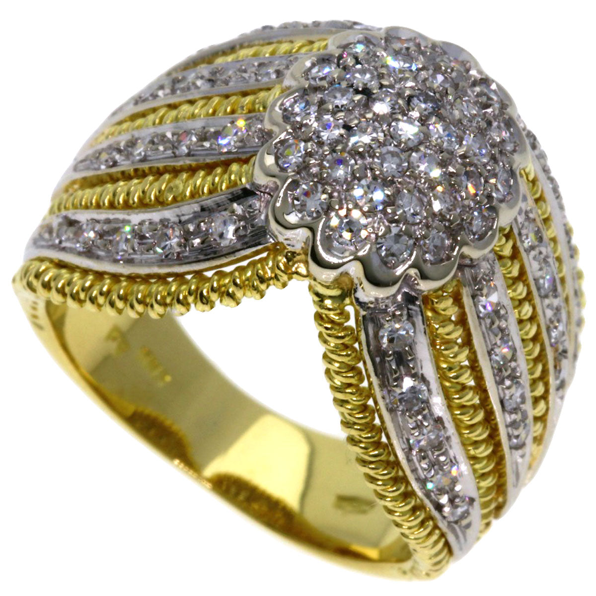 Ponte Vecchio   Ring Diamond K18 Yellow Gold K18 White GoldLadies