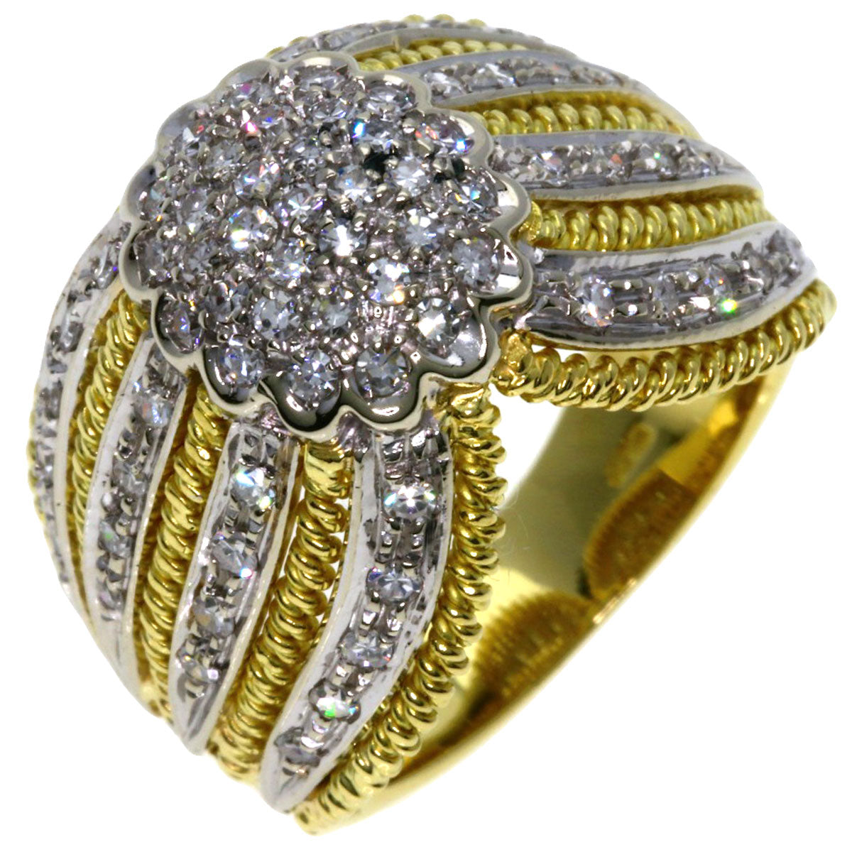 Ponte Vecchio   Ring Diamond K18 Yellow Gold K18 White GoldLadies