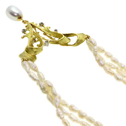 NOBUKO ISHIKAWA   Necklace Freshwater Pearl Pearl K18 Yellow Gold PT900Ladies