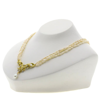 NOBUKO ISHIKAWA   Necklace Freshwater Pearl Pearl K18 Yellow Gold PT900Ladies