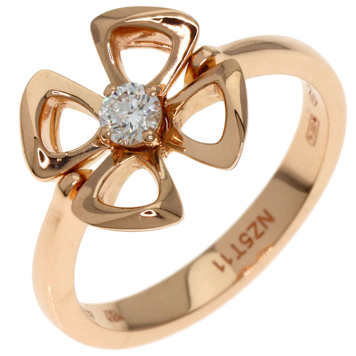 BVLGARI   Ring Fiorever Diamond #49 K18 Pink Gold Ladies