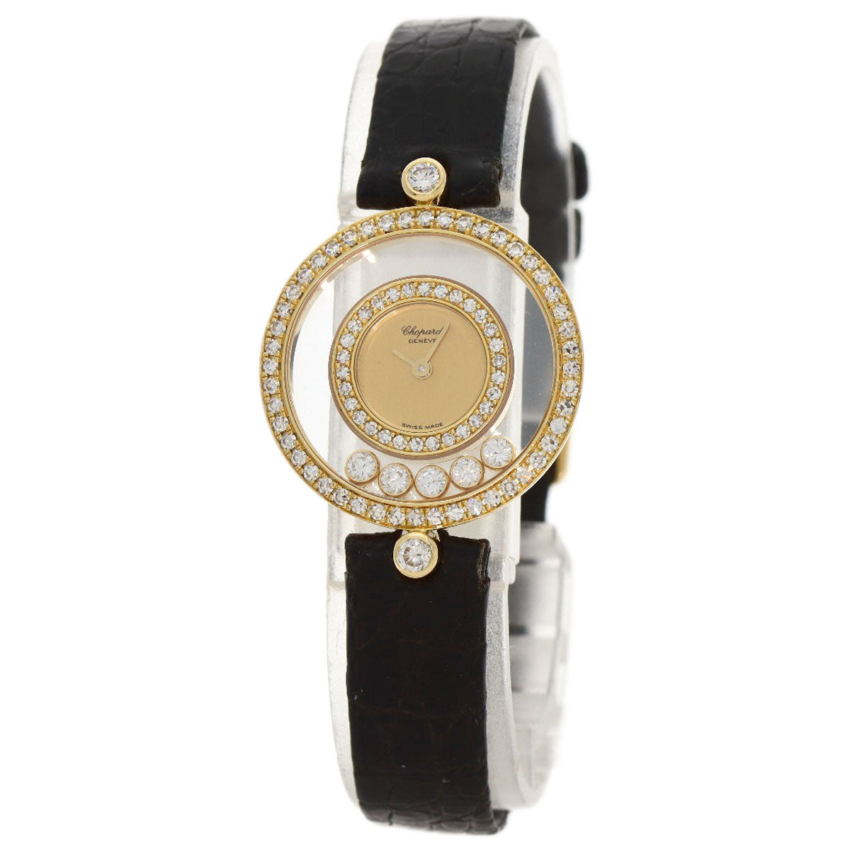 Chopard Happy diamond Watches 20/3957 K18 Yellow Gold/Leather Ladies