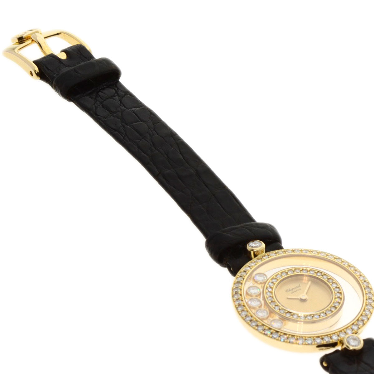 Chopard Happy diamond Watches 20/3957 K18 Yellow Gold/Leather Ladies
