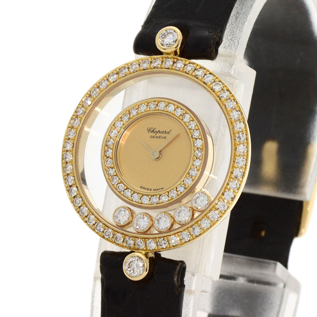 Chopard Happy diamond Watches 20/3957 K18 Yellow Gold/Leather Ladies
