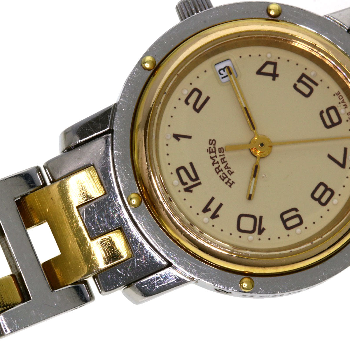 HERMES Clipper Watches CL3.240 Stainless Steel/SSxGP Ladies