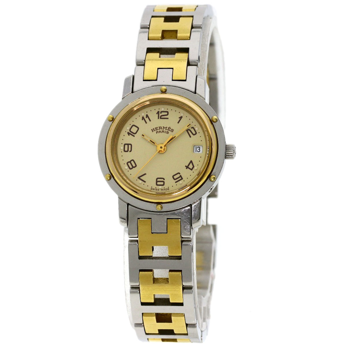HERMES Clipper Watches CL3.240 Stainless Steel/SSxGP Ladies