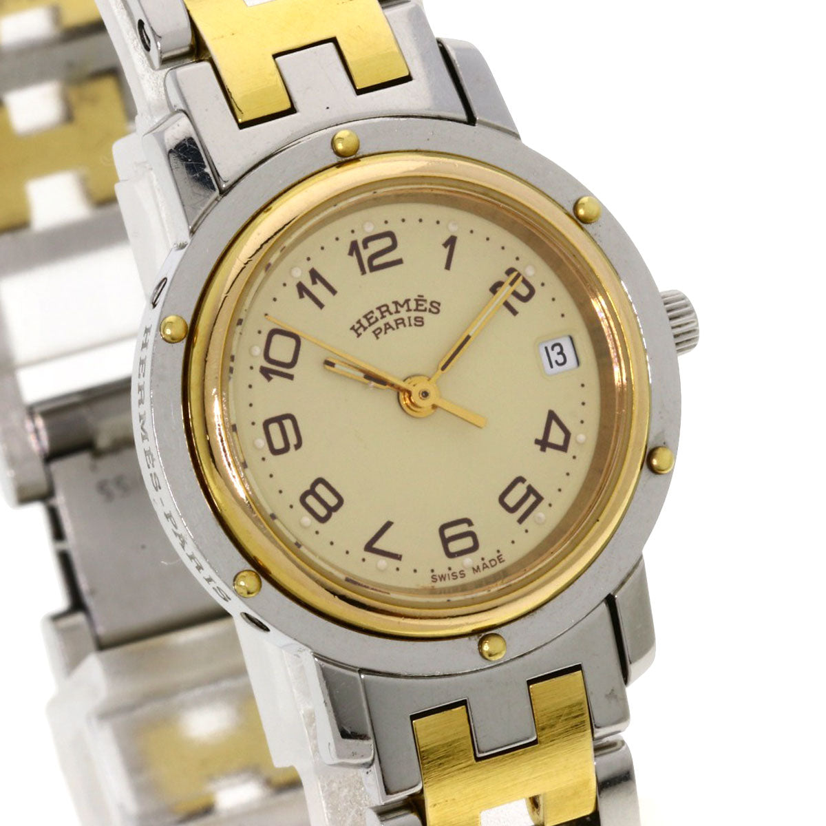 HERMES Clipper Watches CL3.240 Stainless Steel/SSxGP Ladies