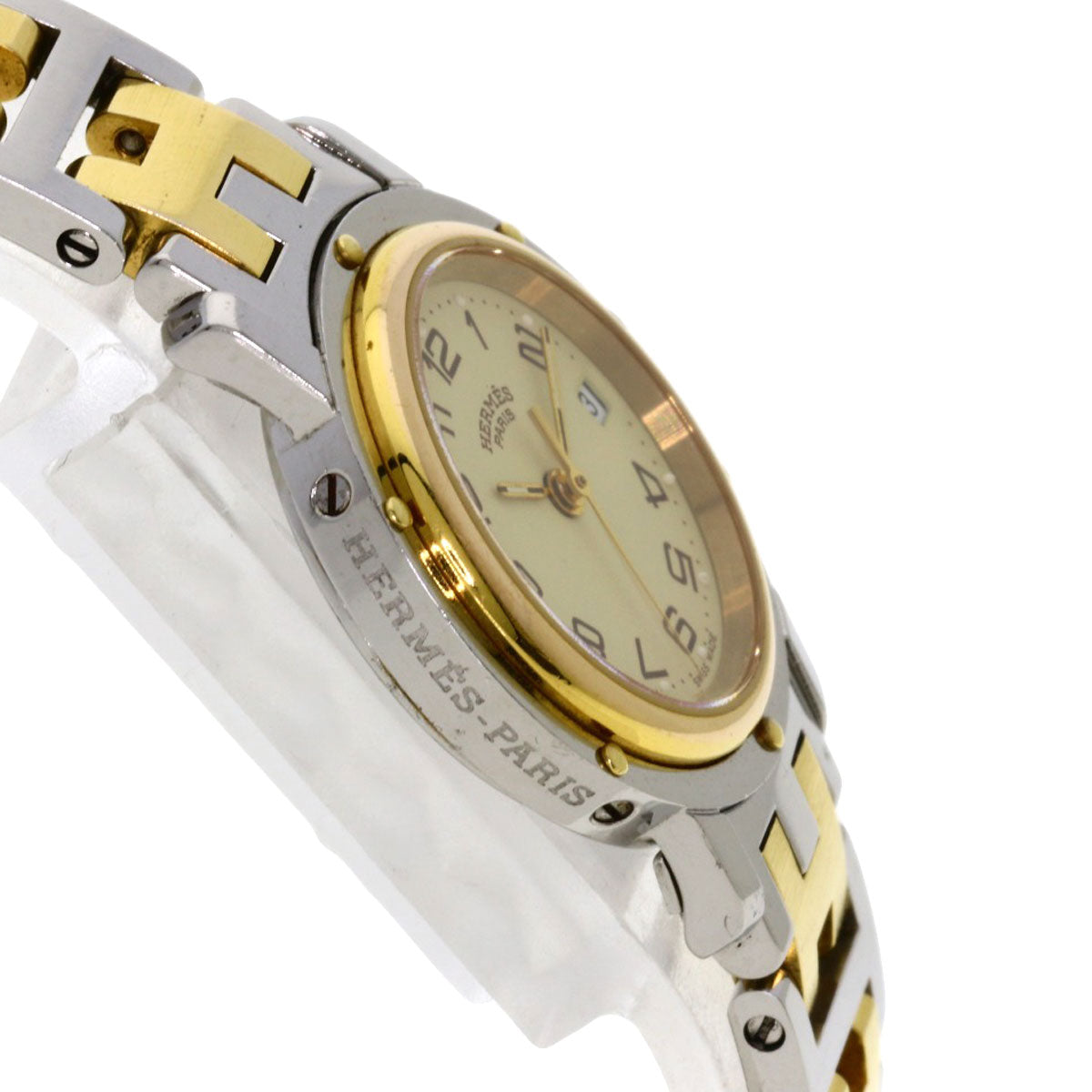 HERMES Clipper Watches CL3.240 Stainless Steel/SSxGP Ladies