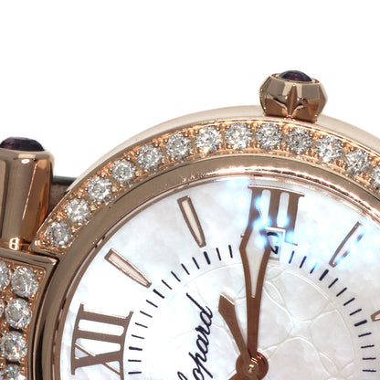 Chopard Imperiale 1.1" Diamond Watches K18 Pink Gold/Leather Ladies