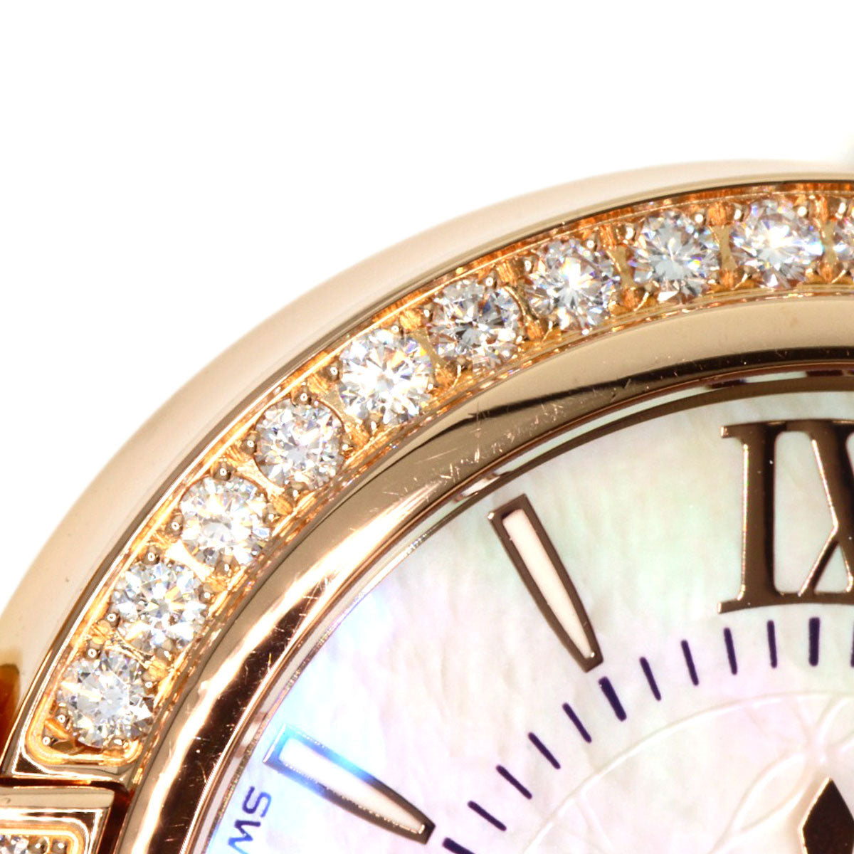 Chopard Imperiale 1.1" Diamond Watches K18 Pink Gold/Leather Ladies
