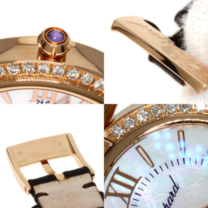 Chopard Imperiale 1.1" Diamond Watches K18 Pink Gold/Leather Ladies