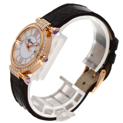 Chopard Imperiale 1.1" Diamond Watches K18 Pink Gold/Leather Ladies
