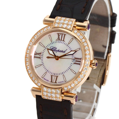 Chopard Imperiale 1.1" Diamond Watches K18 Pink Gold/Leather Ladies