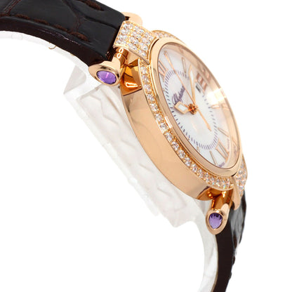 Chopard Imperiale 1.1" Diamond Watches K18 Pink Gold/Leather Ladies