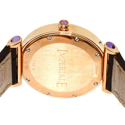 Chopard Imperiale 1.1" Diamond Watches K18 Pink Gold/Leather Ladies