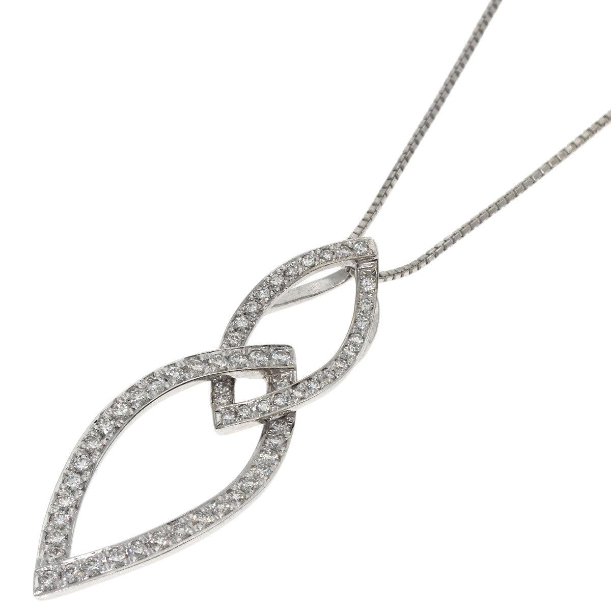 0.57ct Diamond Necklace K18 White Gold  6.3g　Ladies