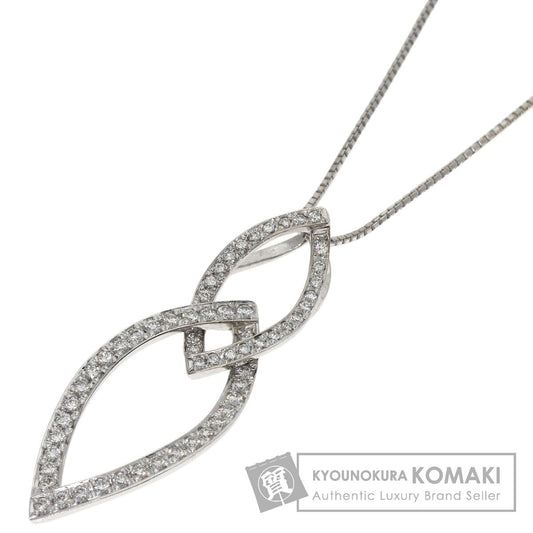 0.57ct Diamond Necklace K18 White Gold  6.3g　Ladies