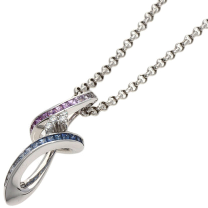 Jeunet   Necklace Sapphire Diamond K18 White Gold Ladies