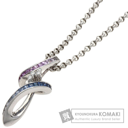 Jeunet   Necklace Sapphire Diamond K18 White Gold Ladies