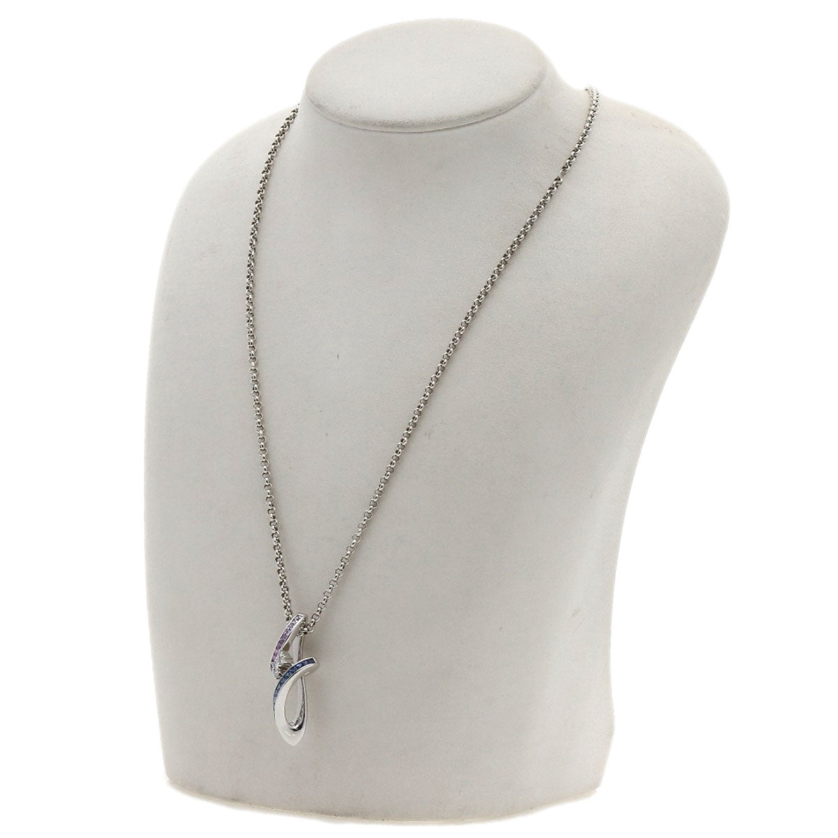 Jeunet   Necklace Sapphire Diamond K18 White Gold Ladies